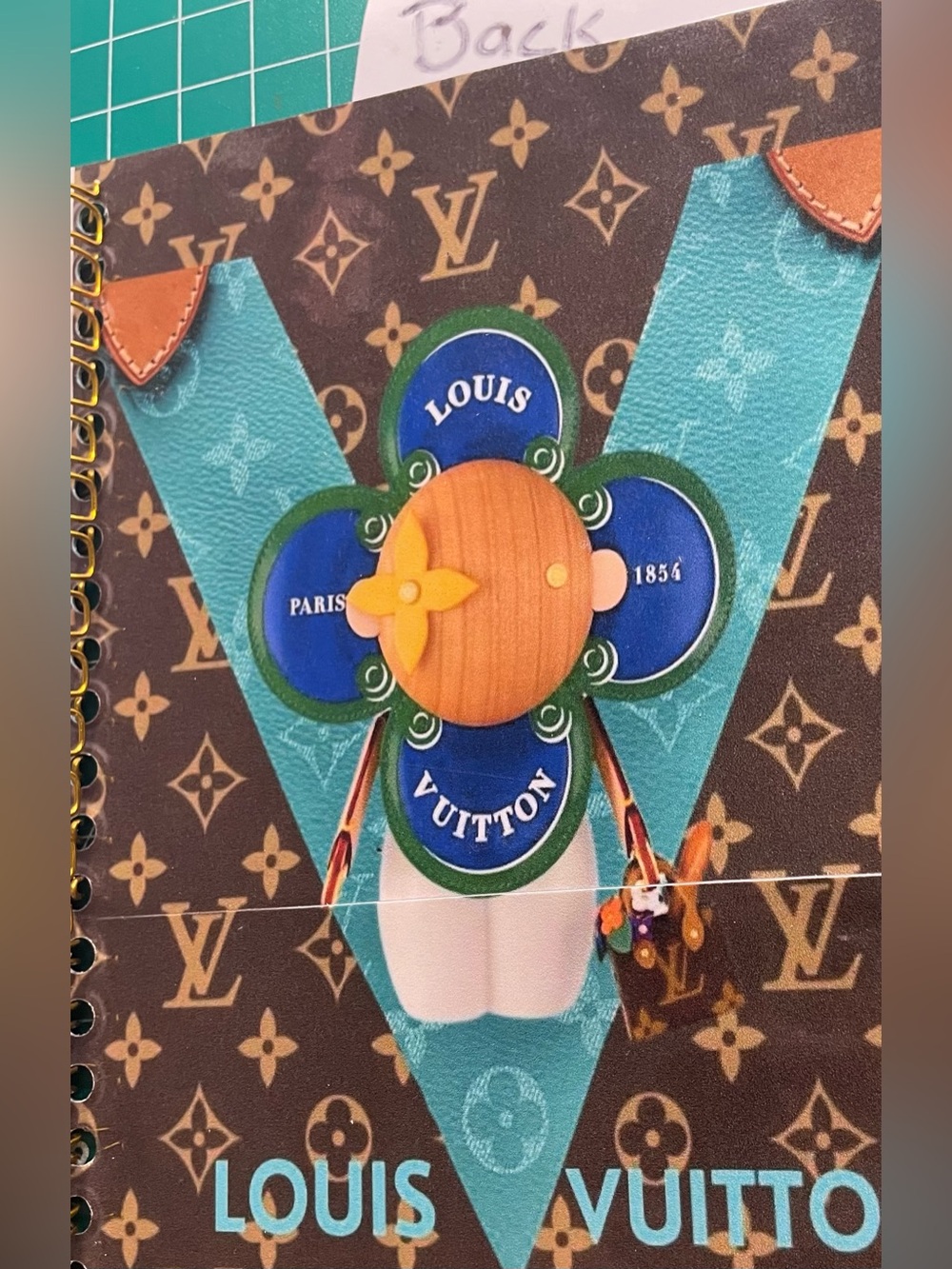 Reserved 🚫Turquoise Handmade 5X7 Notebook - Picture 7 of 8